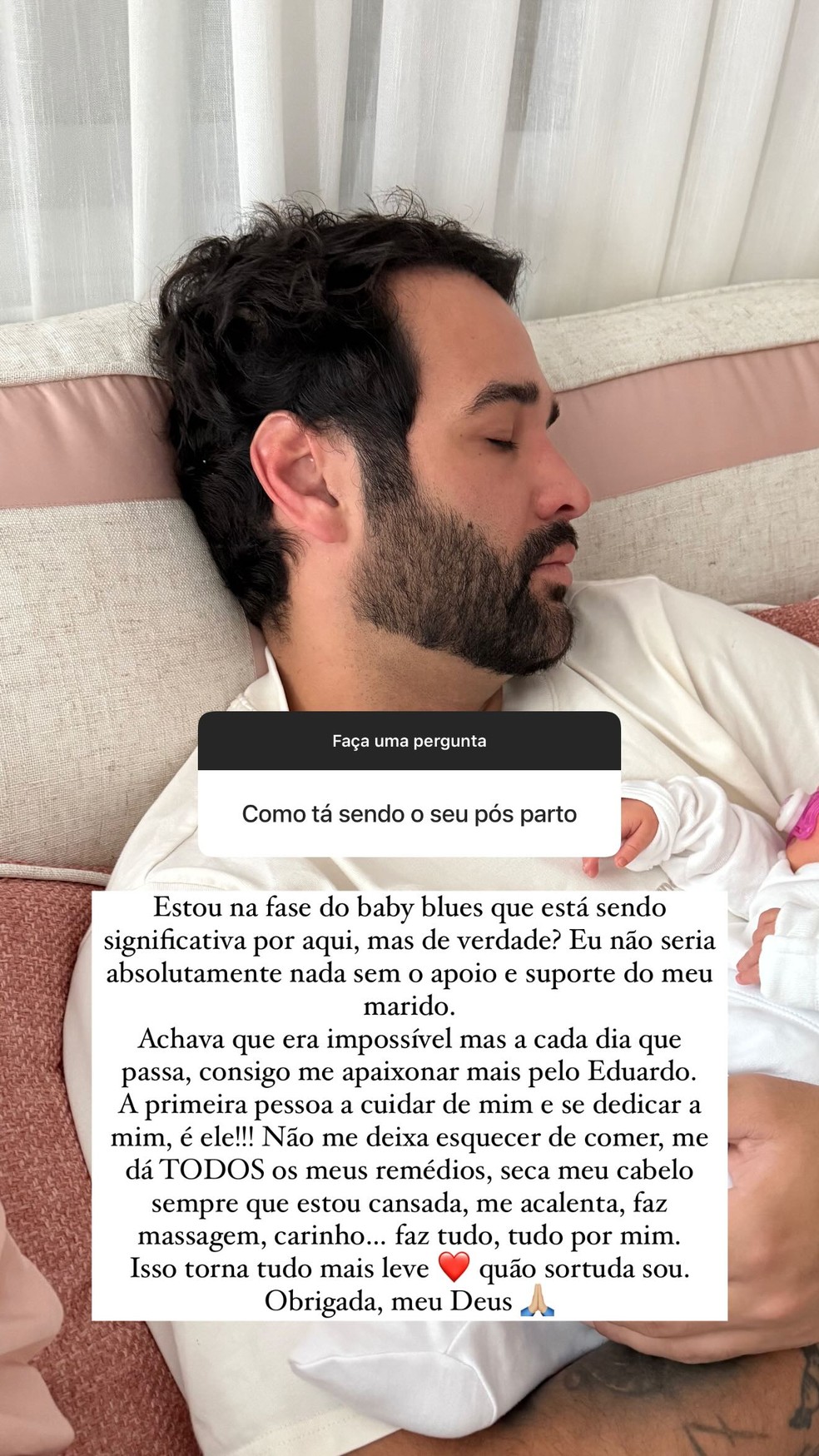 Duda Reis fala de experi&ecirc;ncia com a gravidez e p&oacute;s-parto &mdash; Foto: Reprodu&ccedil;&atilde;o/Instagram