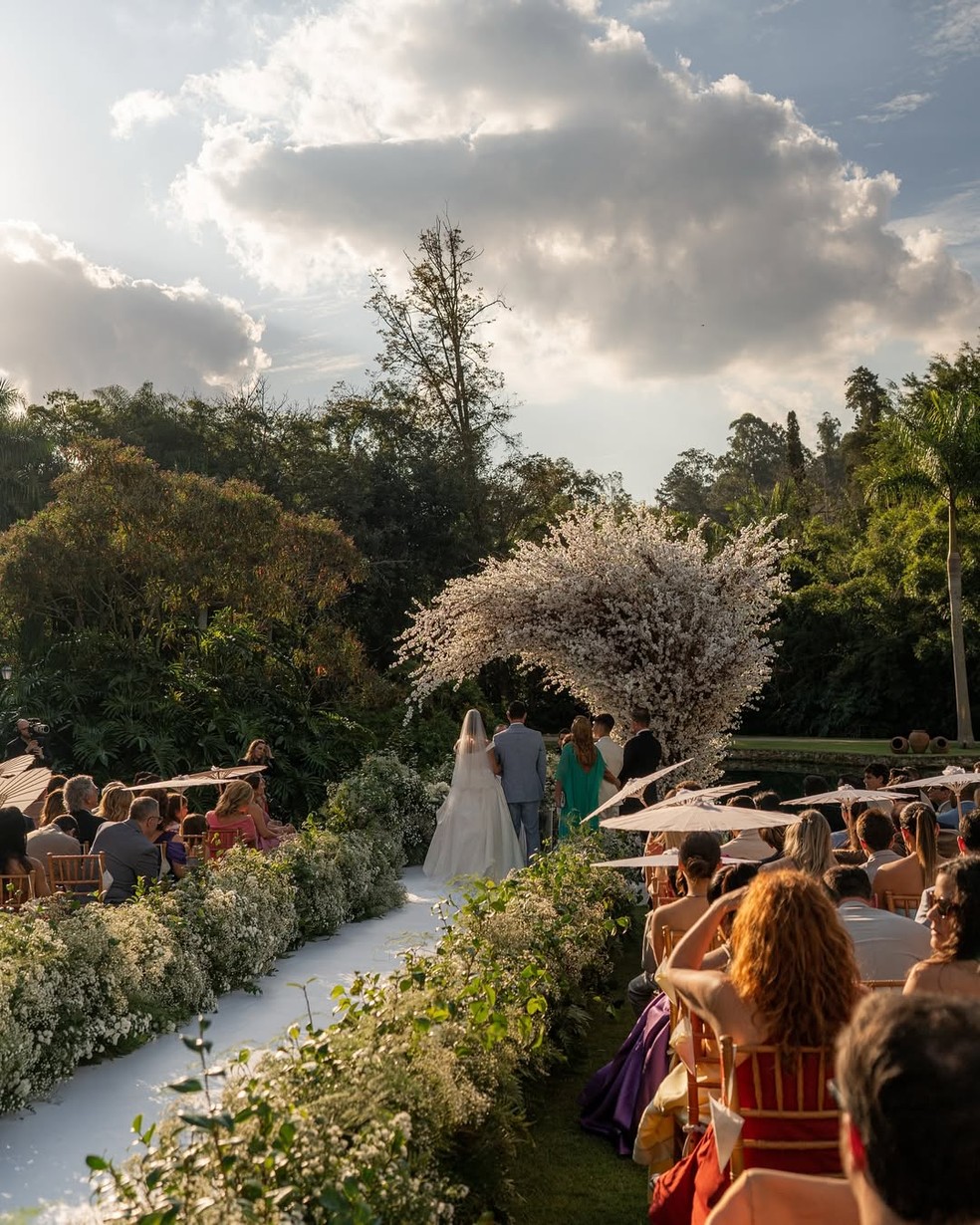 Altar do casamento de Isis e Marcus — Foto: @pedrofonsecaph