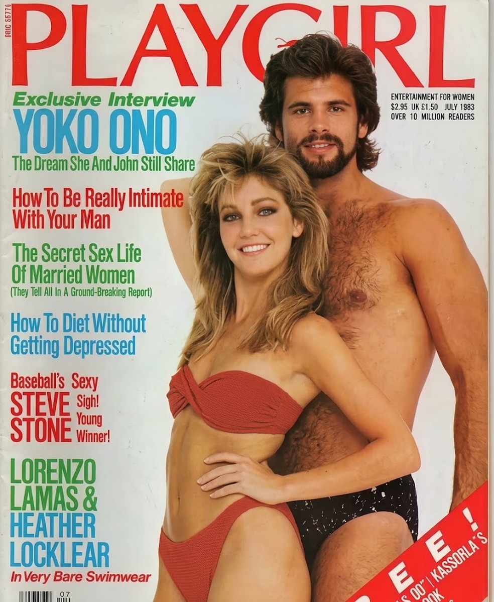 Heather Locklear e o atual namorado, Lorenzo Lamas, quando se conheceram nos anos 1980 — Foto: Divulgação