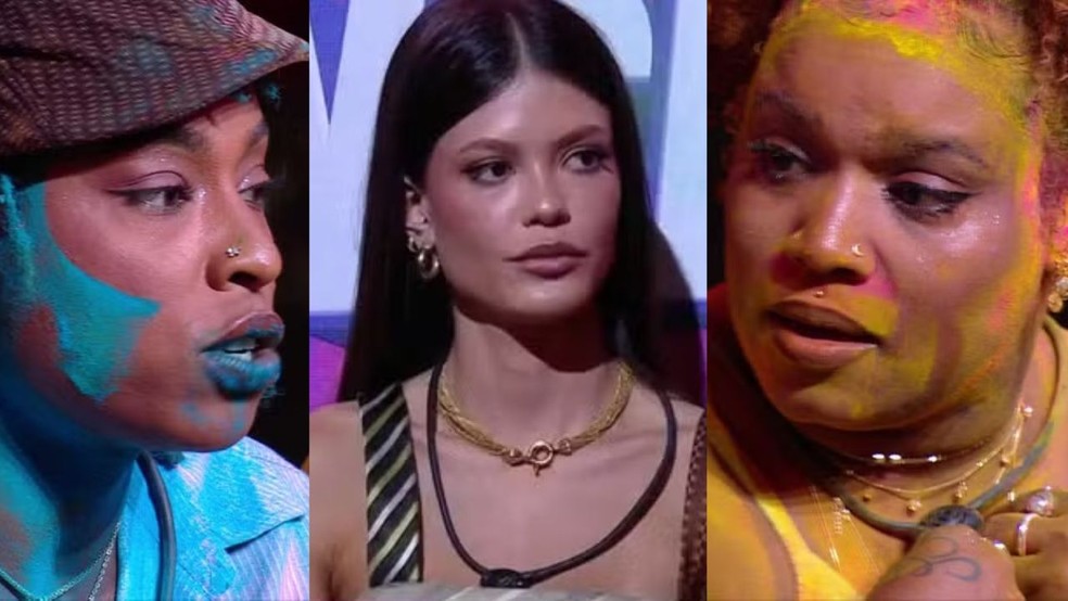 Thamiris, Vit&oacute;ria Strada e Camilla tiveram embates no BBB 25 &mdash; Foto: Reprodu&ccedil;&atilde;o | Globoplay