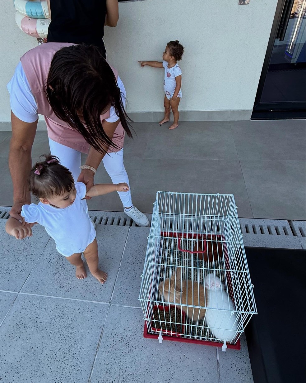 Neymar compartilha foto das filhas, Helena e Mavie — Foto: Reprodução/Instagram