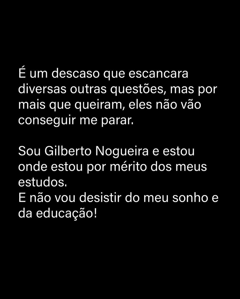 Gil do Vigor desabafa sobre risco de sair do PhD — Foto: Instagram
