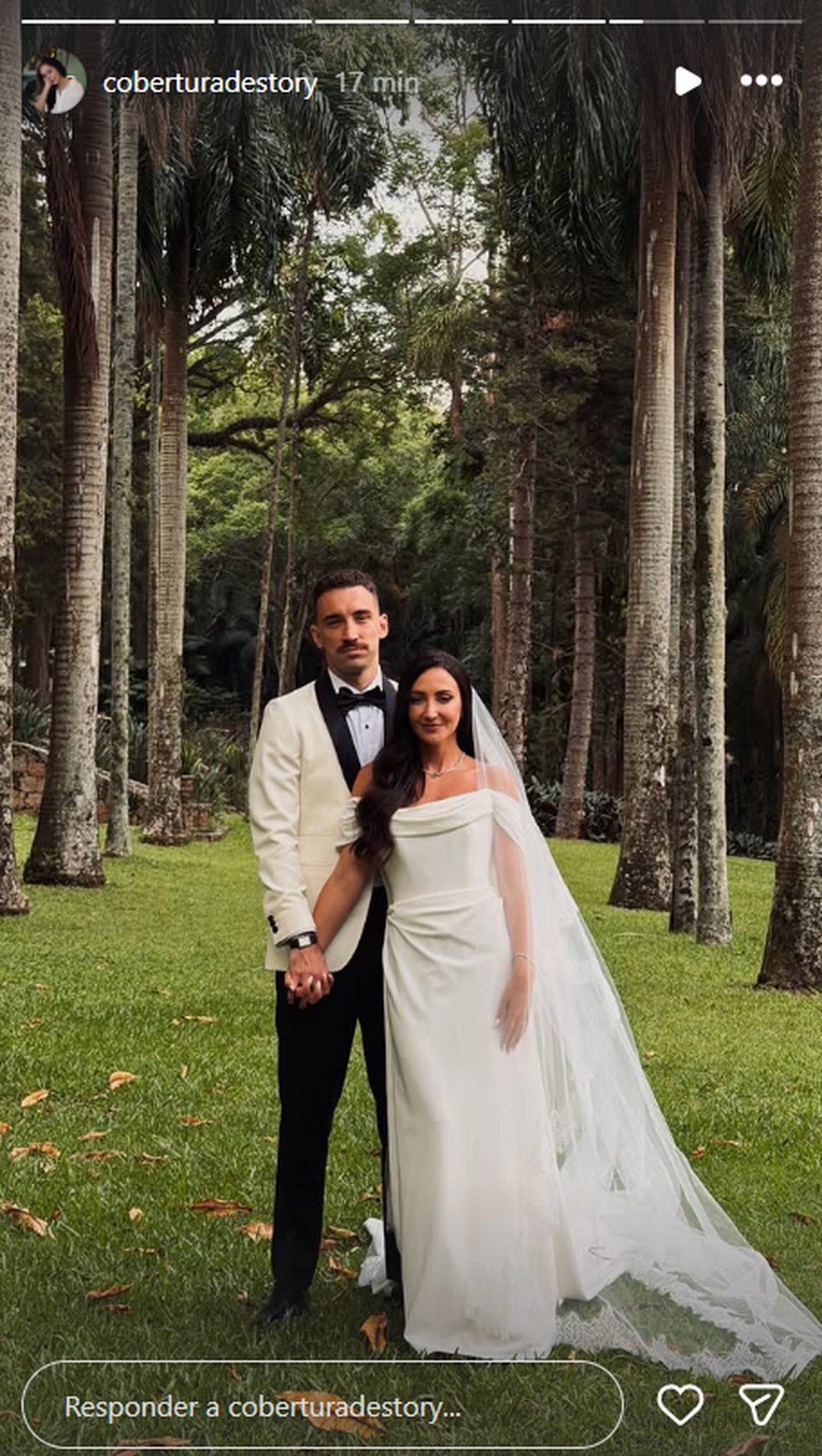 Maitê Lo Sardo se casa com Léo Ortiz, do Flamengo — Foto: Créditos: @coberturadestory