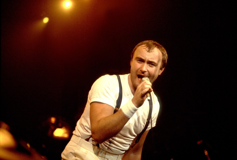Phil Collins nos anos 1980 — Foto: Getty Images
