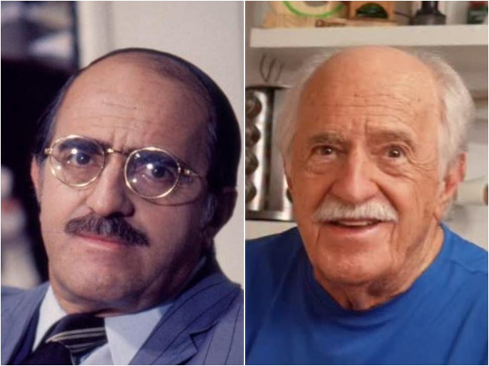 Ary Fontoura como Seu Flô em 'Roque Santeiro' (Globo, 1985) e com visual atual — Foto: Divulgação/TV Globo e Reprodução/Instagram