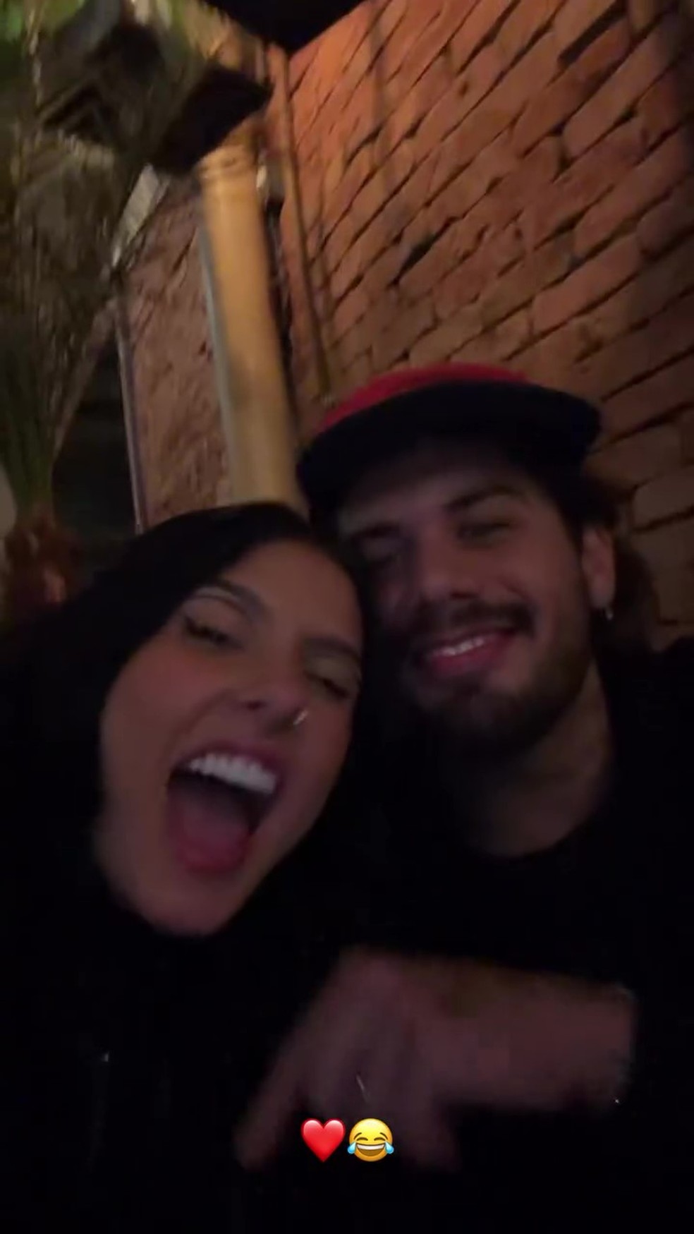 Zé Felipe e Ana Castela curtem noitada a dois — Foto: Reprodução/Instagram