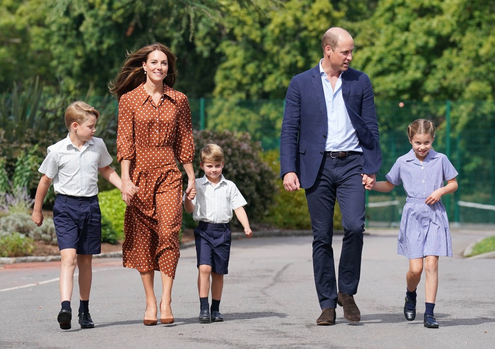 Principe William, Kate Middleton e os filhos: Charlotte, George e Louis — Foto: Getty Images