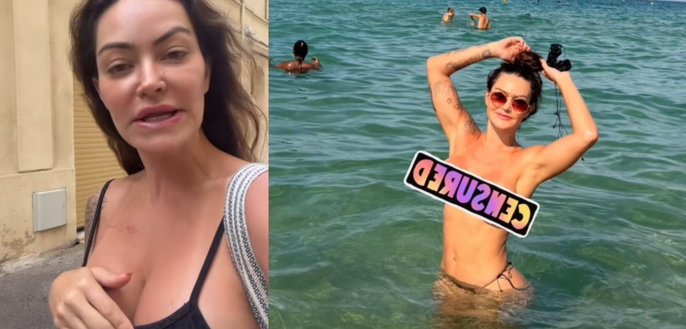 Laura Keller rebate críticas após fazer topless na Europa: 