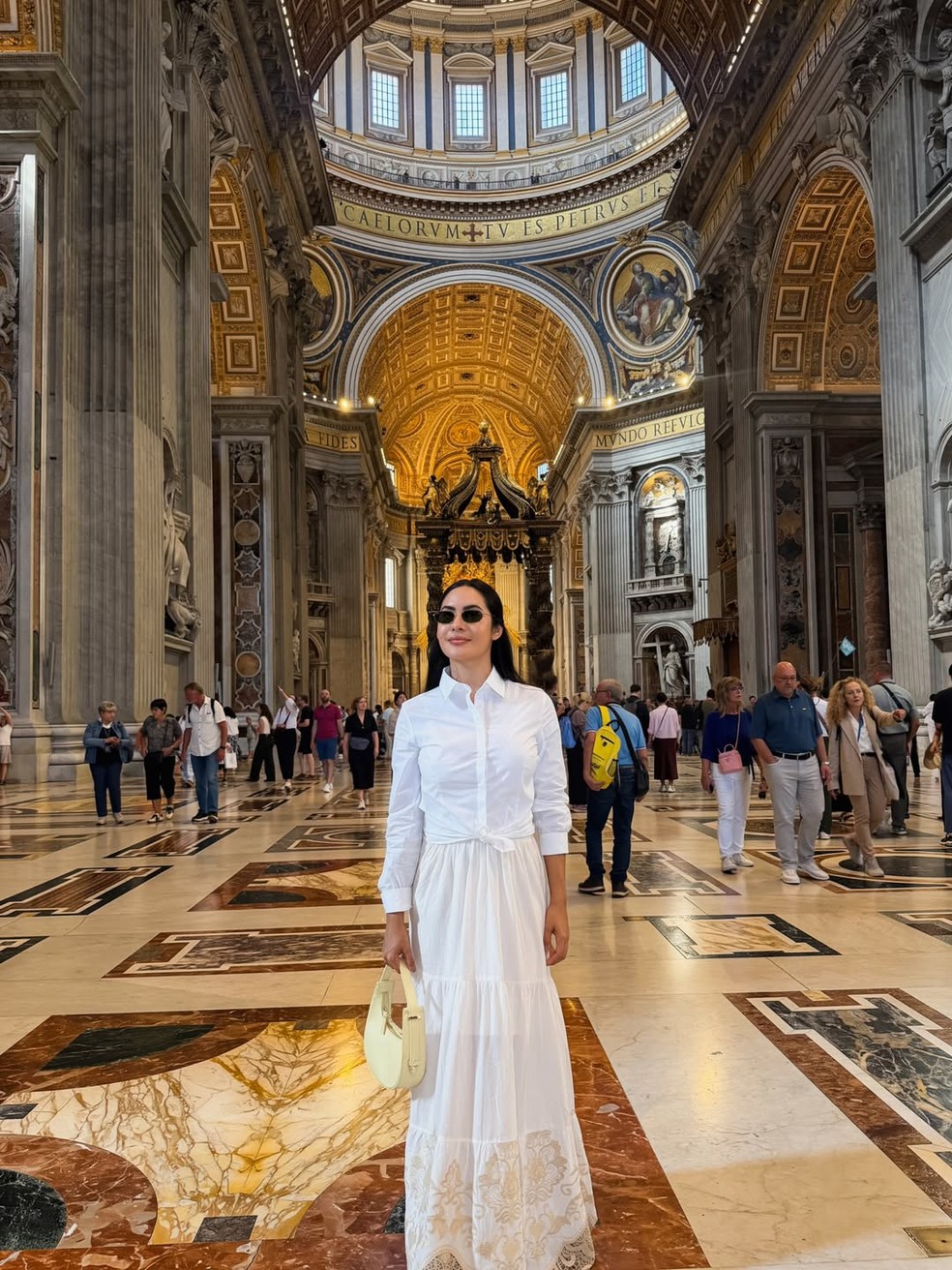 Isabelle Nogueira faz visita ao Vaticano — Foto: Reprodução/Instagram