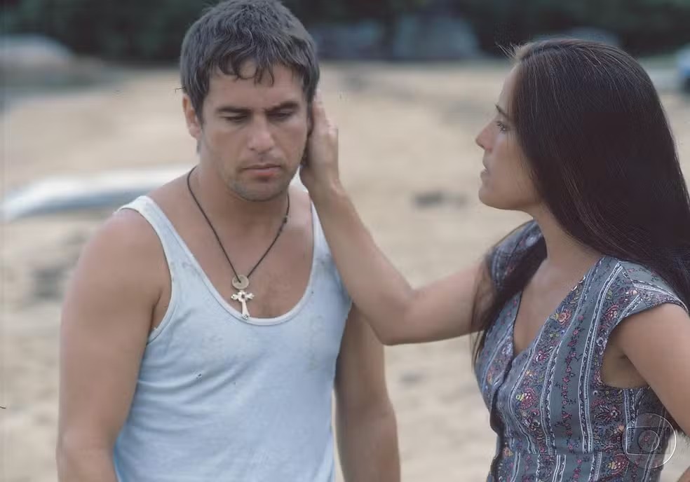 Marcos Frota, Gloria Pires (Tonho da Lua, Raquel) — Foto: TV GLOBO / CEDOC