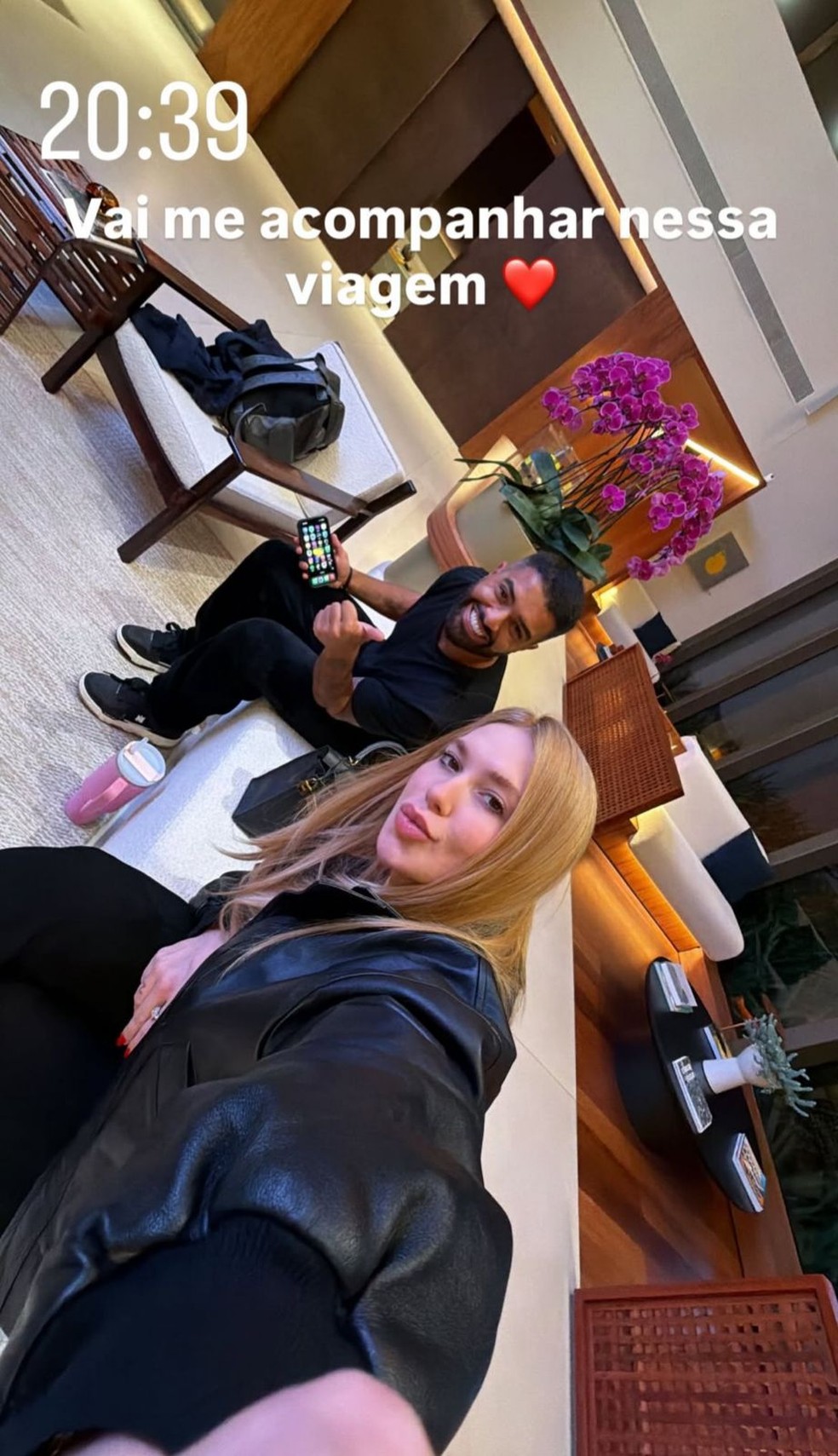 Virginia chega a Londres para acompanhar Vini Jr. em jogo da Seleção — Foto: Reprodução/ Instagram