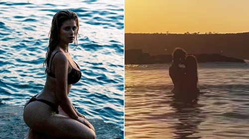 Isadora Cruz e namorado atleta beijam muito antes das Olimpíadas de Inverno; vídeos