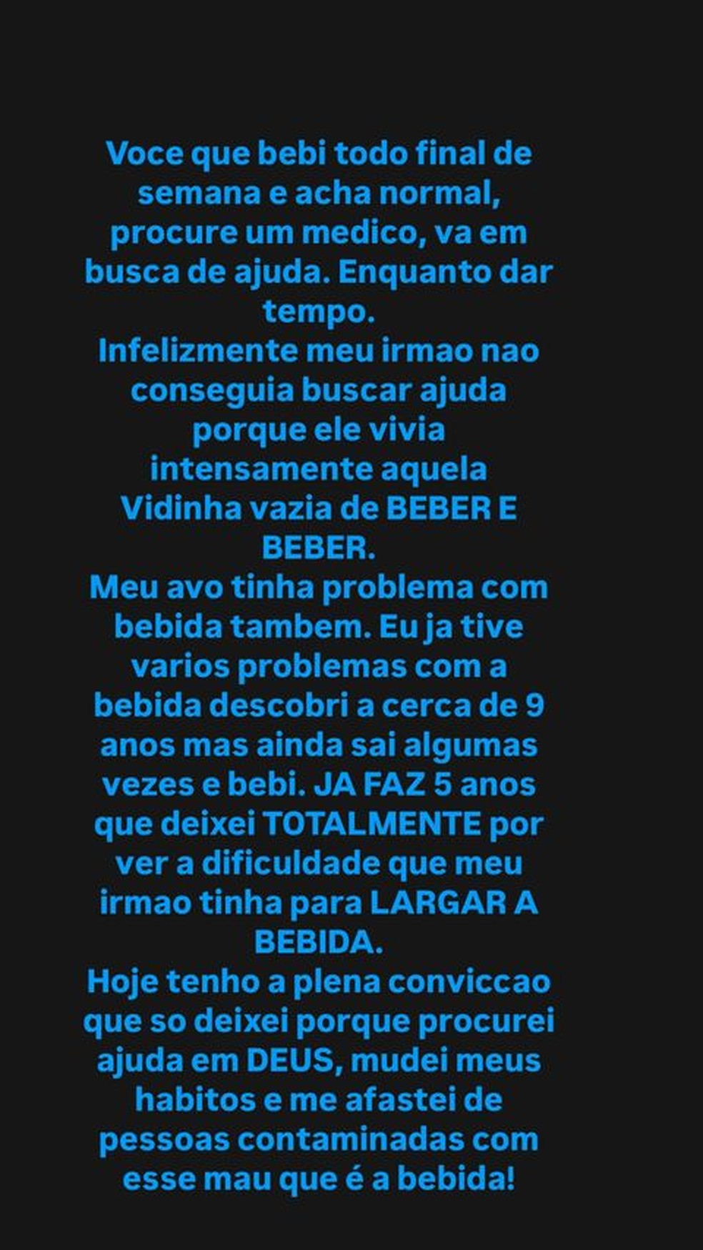 Flho de Flávio José culpa vício em morte de Mayke José — Foto: Reprodução/Instagram