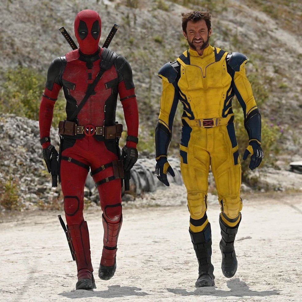 Ryan Reynolds e Hugh Jackman em 'Deadpool e Wolverine' — Foto: Reprodução/Instagram