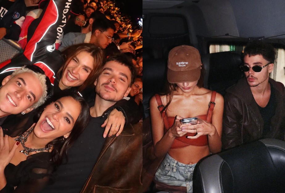 Sasha Meneghel mostra fotos do Lollapalooza com marido e Bruna Marquezine