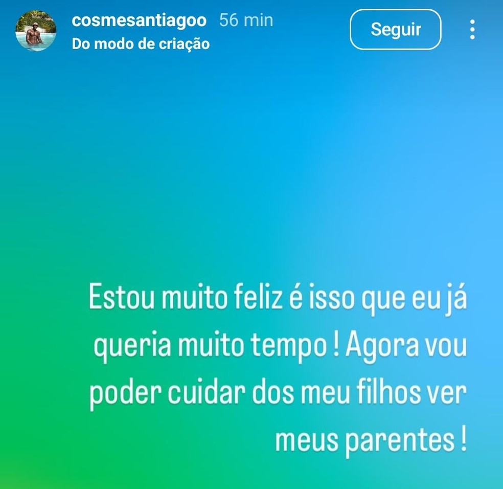 Ator de pornô gay Cosme Santiago anuncia fim do casamento com MC Carol — Foto: Reprodução/Instagram