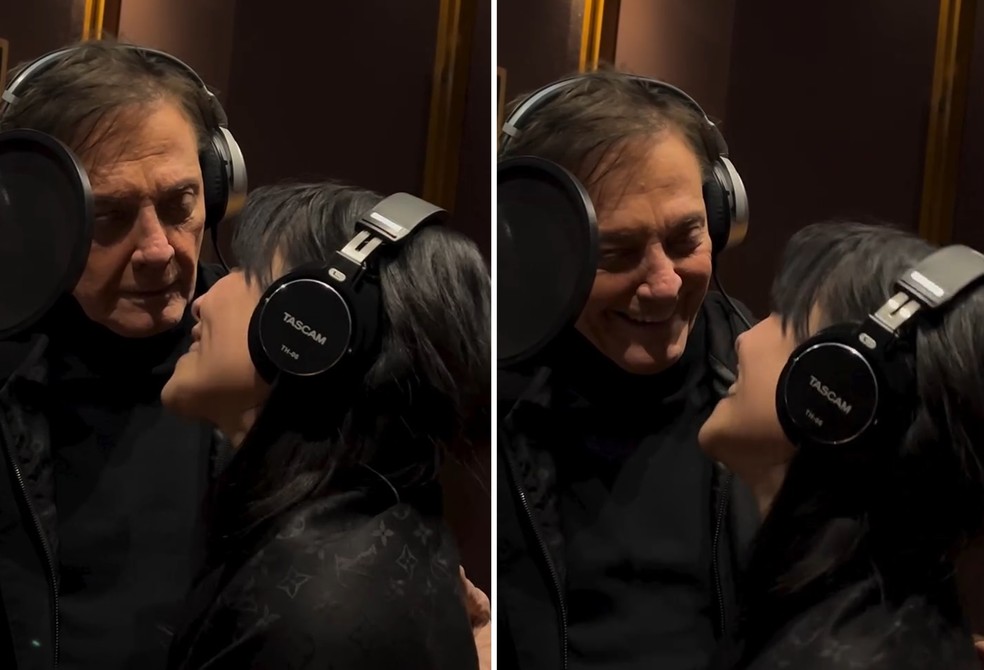 Fábio Jr reage ao ver Cleo Pires mudar a letra de 'Pai' — Foto: Reprodução/Instagram