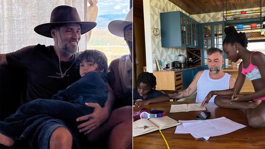Bruno Gagliasso e Giovanna Ewbank abrem álbum de fotos de feriado com filhos no rancho