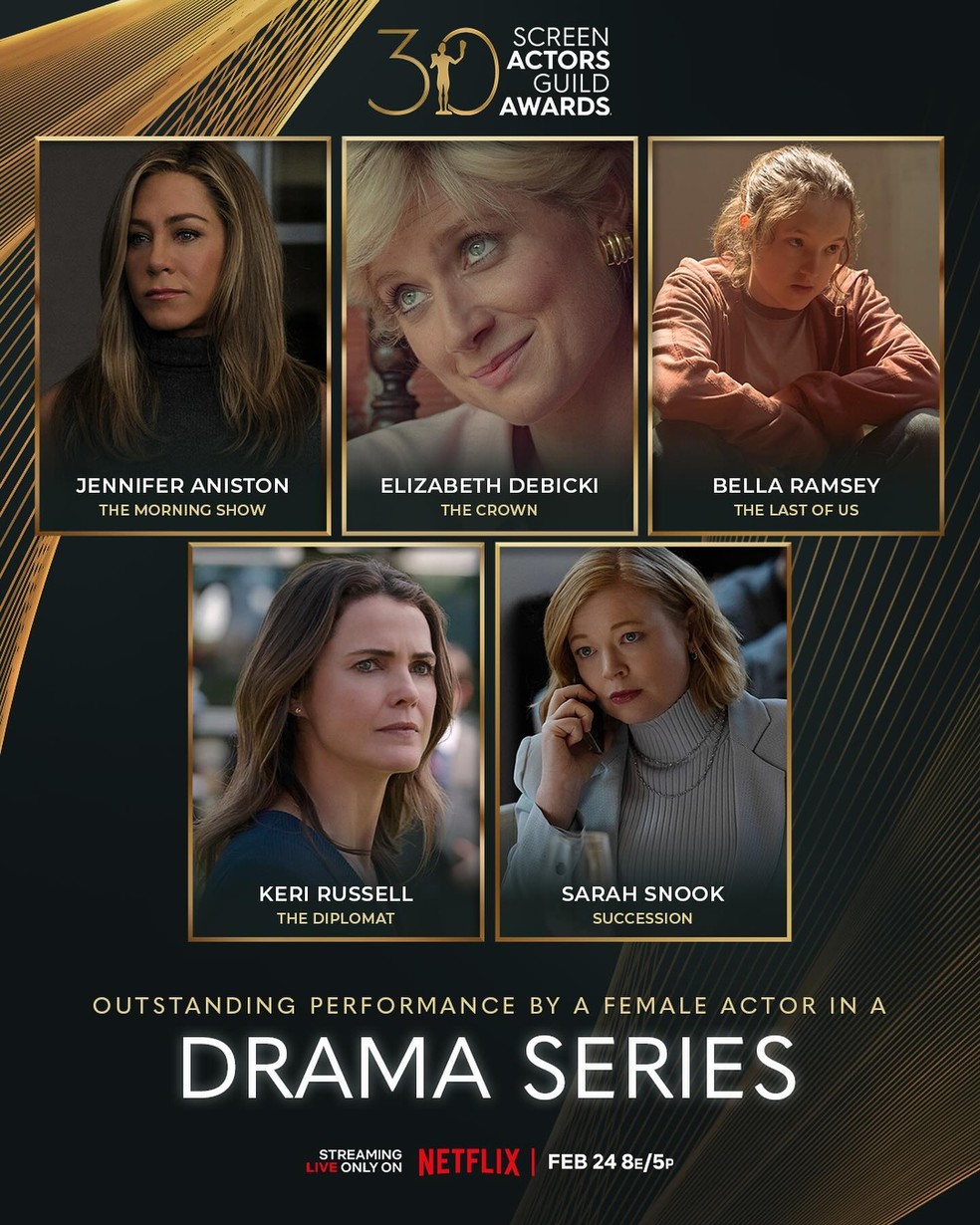 Após polêmica greve, SAG Awards anuncia indicados de 2024; confira