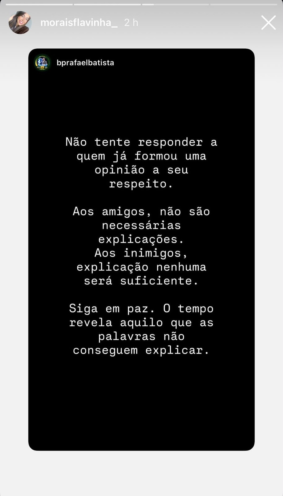 Post de Flavia Morais — Foto: Reprodução/Instagram