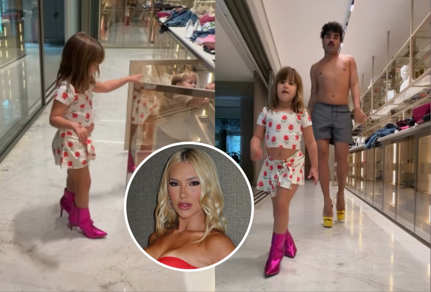 Maria Flor, filha de Virginia, invade closet da mãe e surpreende ao saber andar de salto: 'Ela sabe andar real' - Foto