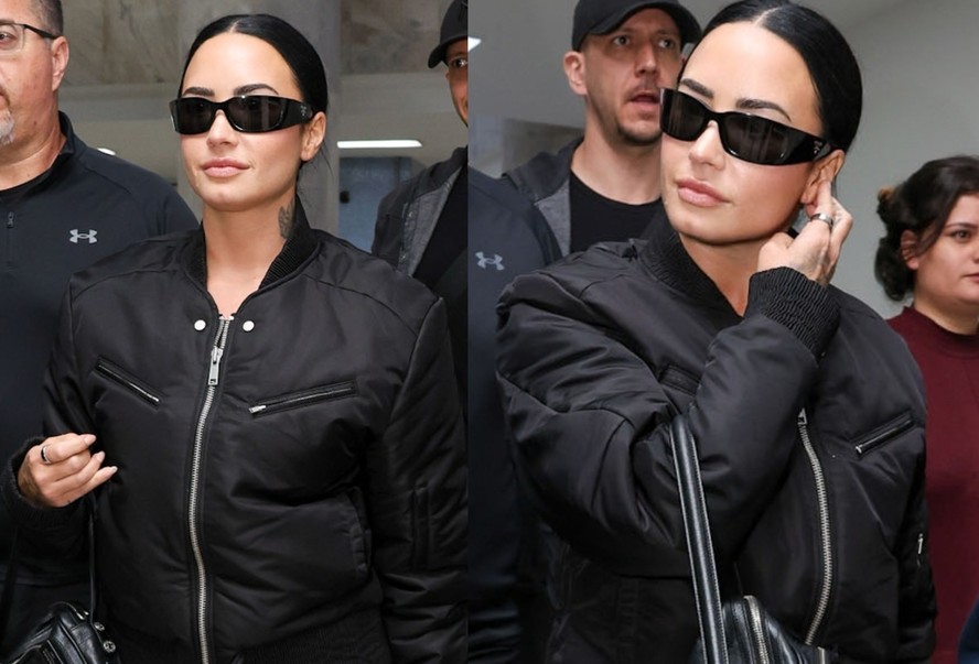 Demi Lovato partindo do Rio de Janeiro