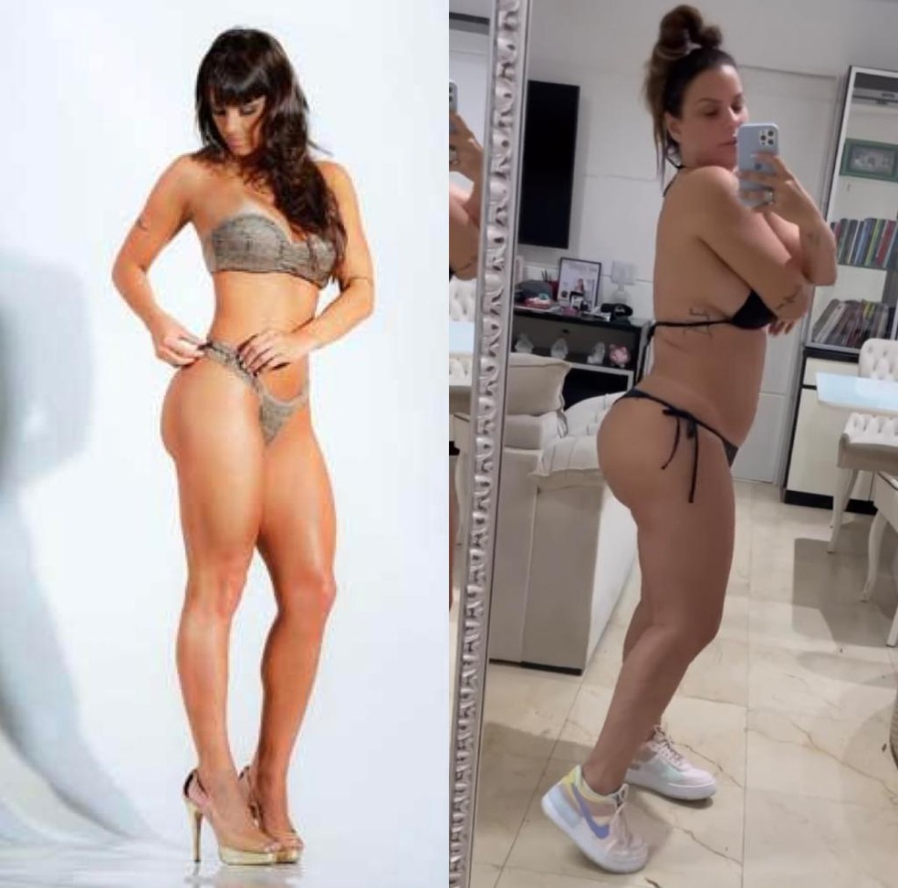 Antes e depois de Carol Dias — Foto: Reprodução