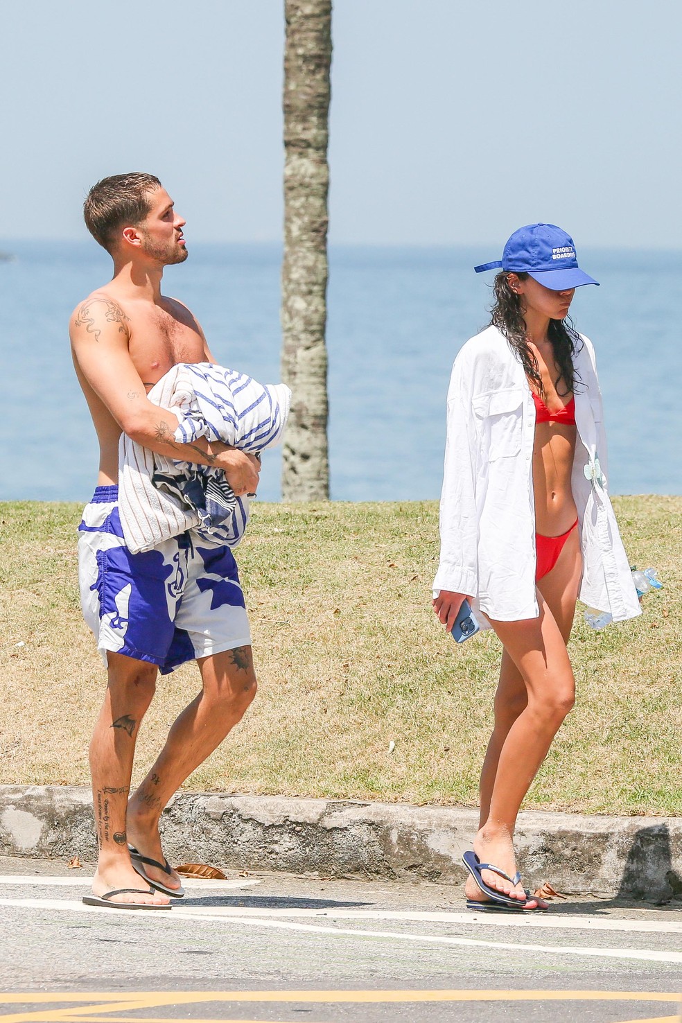 João Guilherme e Bruna Marquezine — Foto: AgNews
