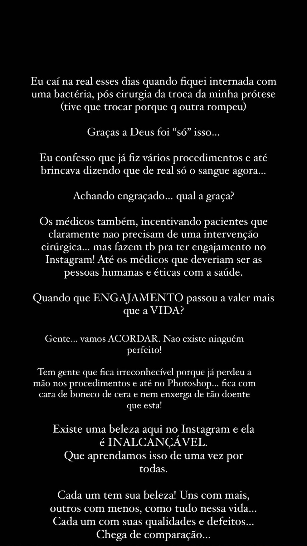 Story de Vitoria Telles &mdash; Foto: Reprodu&ccedil;&atilde;o / Instagram