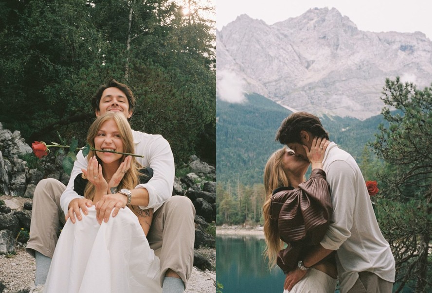 Luiza Sonza e Luis Ribeirinho em novas fotos durante pedindo de casamento