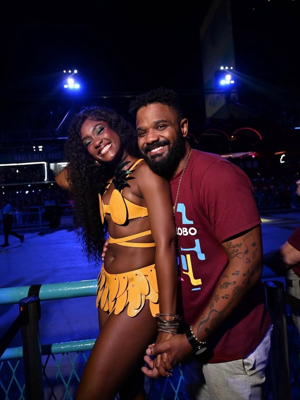 Erika Januza e Arlindinho no Camarote Quem o Globo — Foto: Reprodução/ Instagram