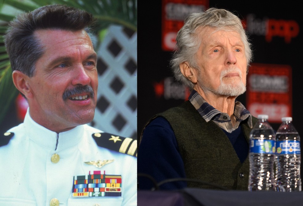 Antes e depois: Tom Skerritt — Foto: Divulgação e Getty Images