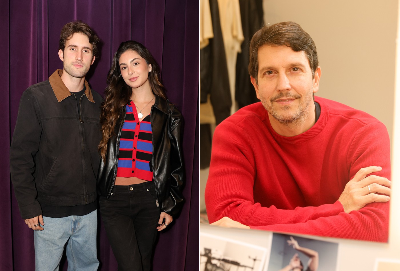 Casal 'nepo baby', Felipe Ricca e Luiza Gabus prestigiam Vladimir Brichta no teatro