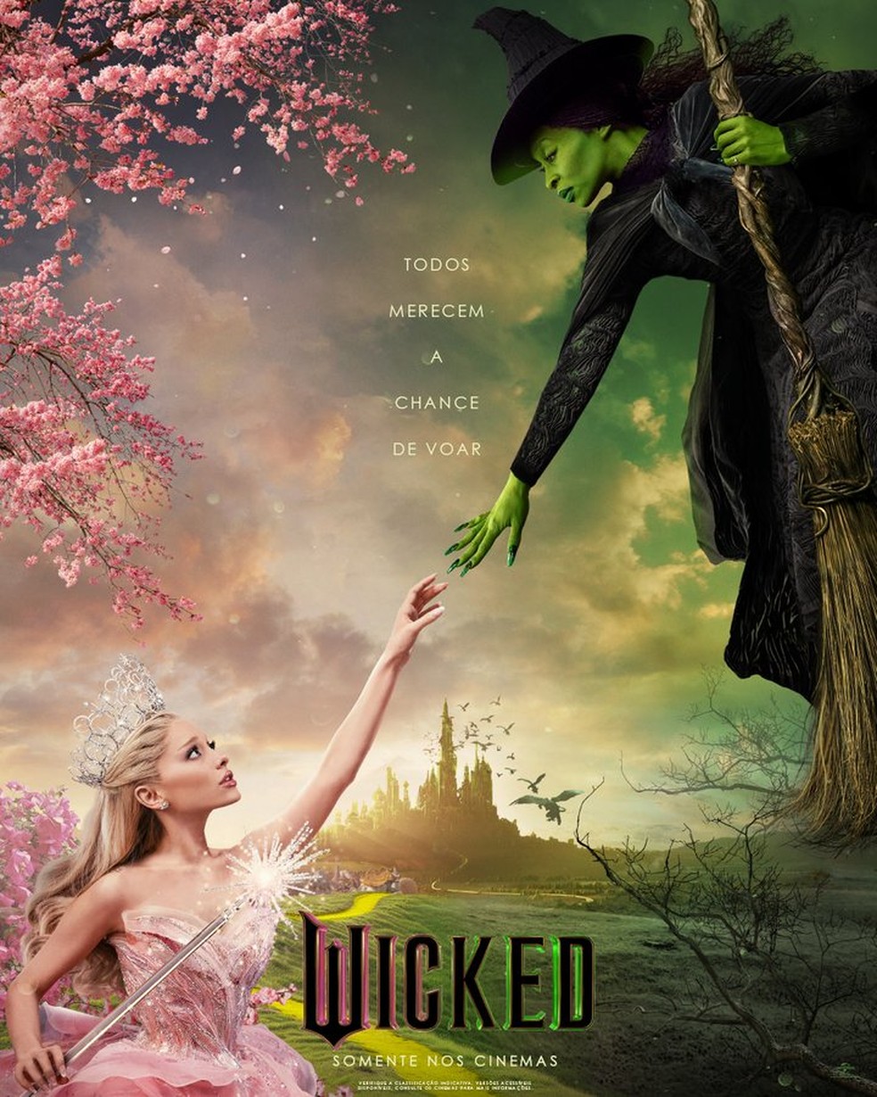 'Wicked': filme com Ariana Grande e Cynthia Erivo estreia em novembro — Foto: Divulgação/Universal Pictures