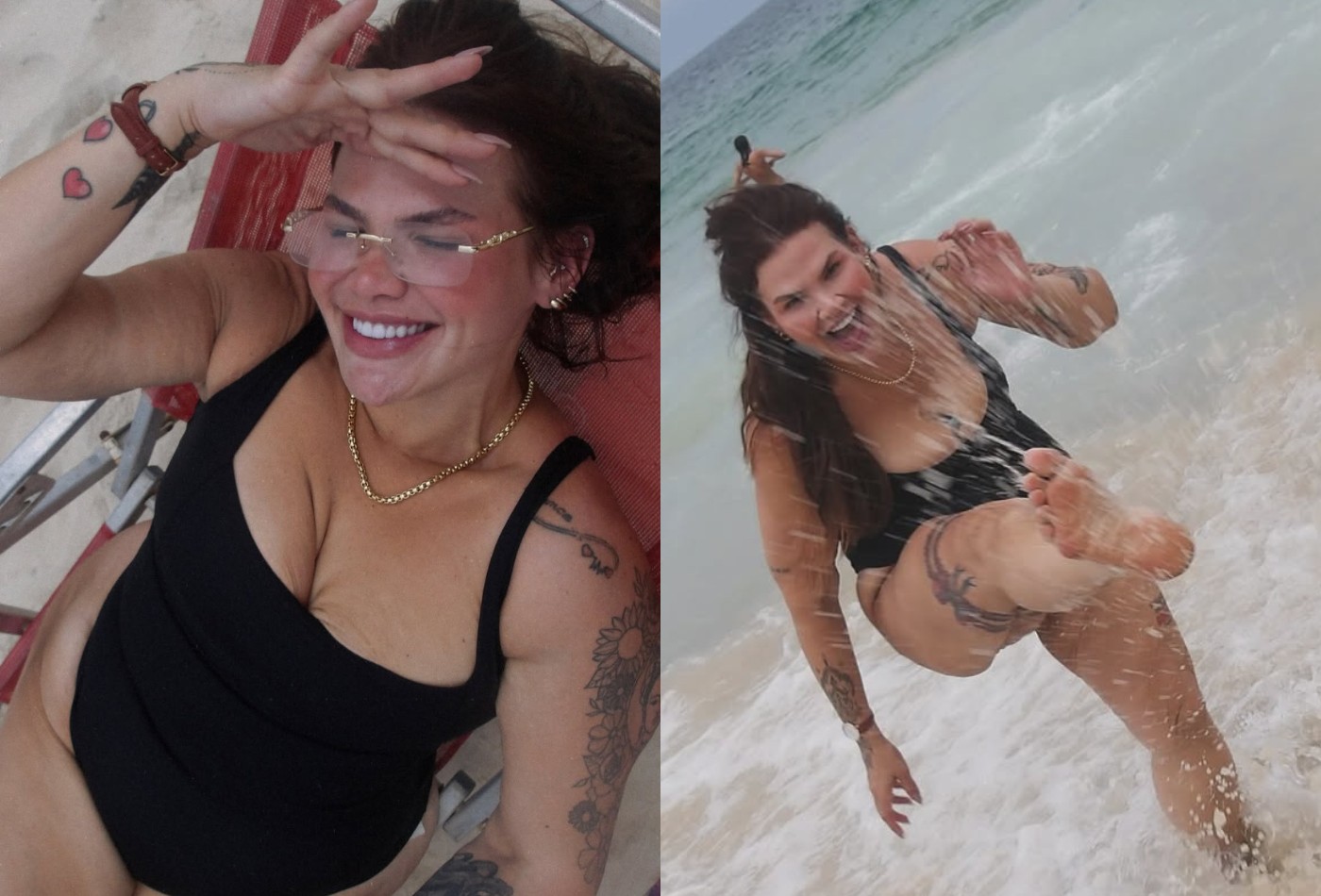 Recém solteira, Thais Carla viaja para o Rio de Janeiro e curte dia de praia