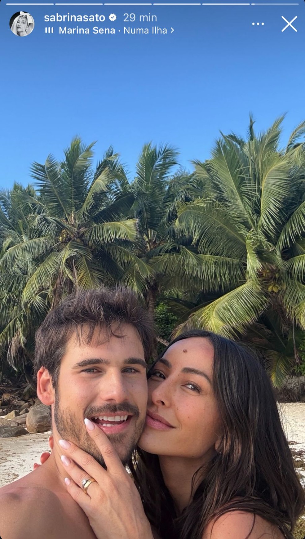 Story de Nicolas Prattes e Sabrina Sato — Foto: Reprodução/Instagram