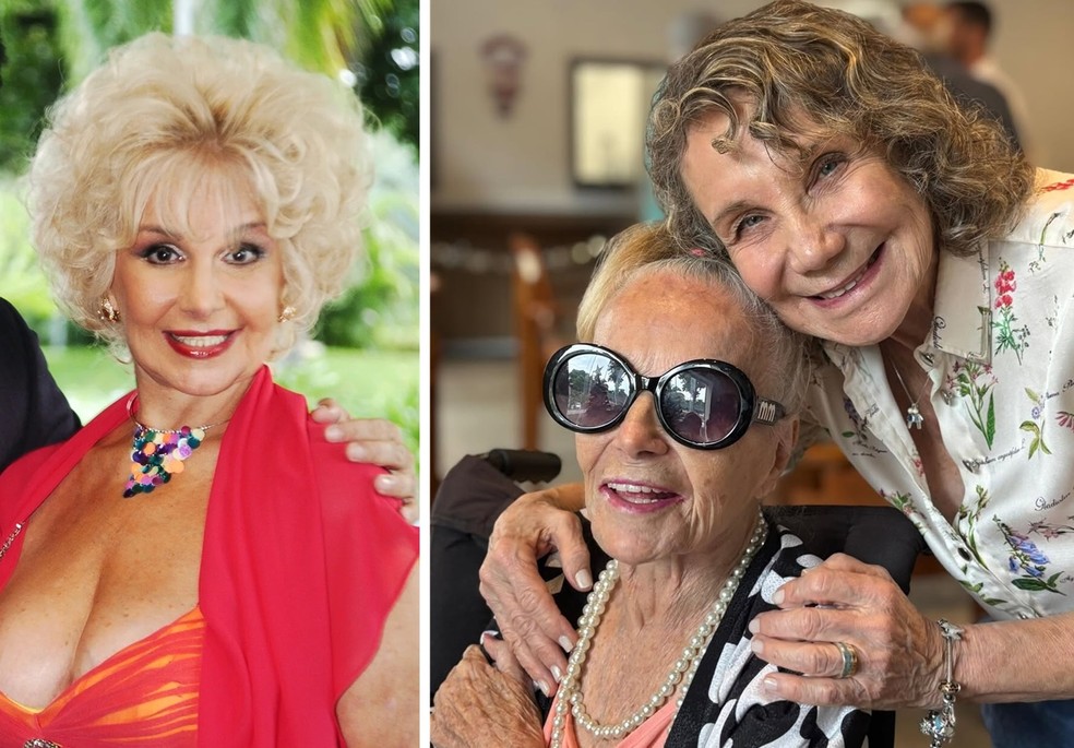 Famosa desde a década de 1950, Íris Bruzzi completou 90 anos em 2025 e recebeu visita de Sylvia Massari no fim de ano do Retiro dos Artistas — Foto: Reprodução/Instagram