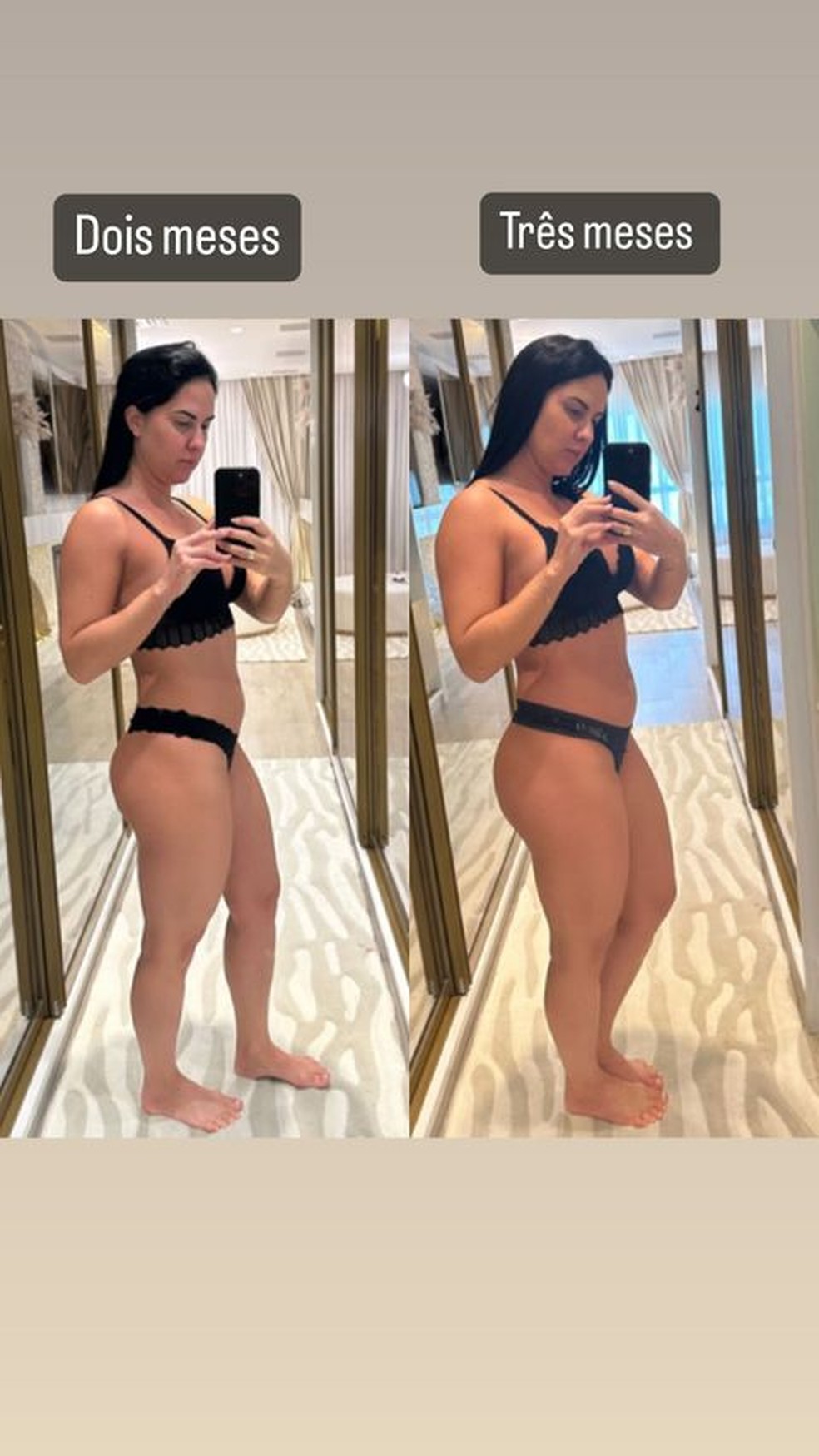 Graciele Lacerda mostra evolução da barriga de primeira gravidez — Foto: Reprodução/Instagram