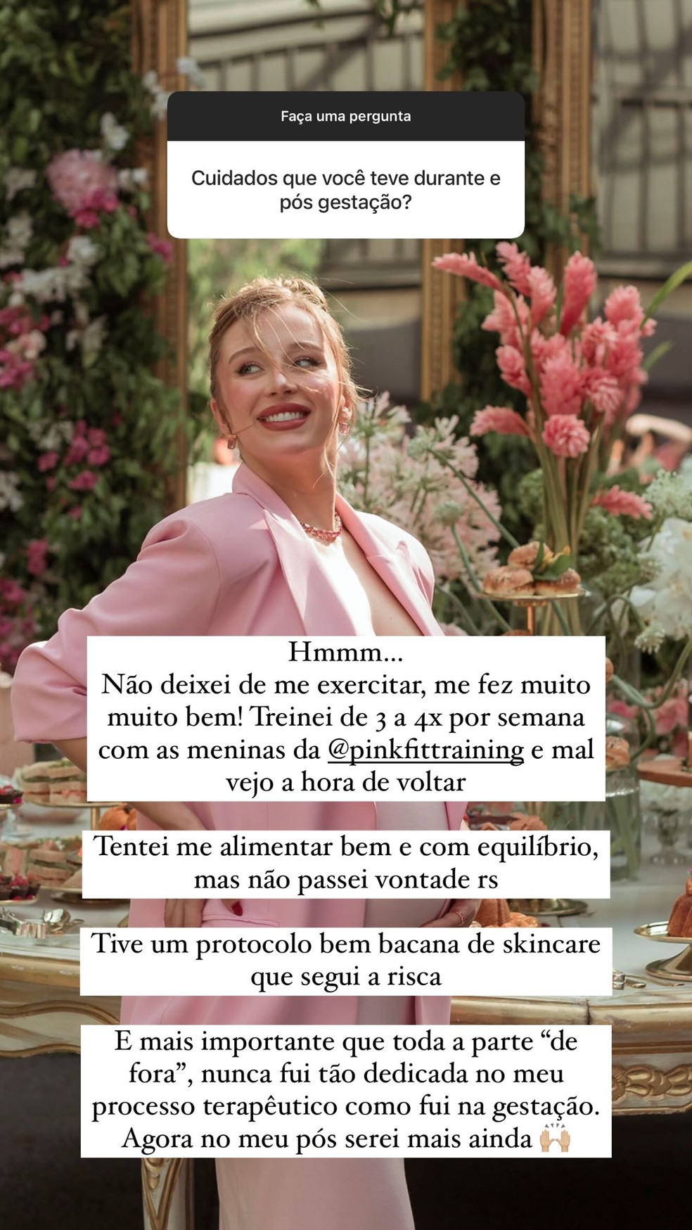 Duda Reis fala de experi&ecirc;ncia com a gravidez e p&oacute;s-parto &mdash; Foto: Reprodu&ccedil;&atilde;o/Instagram