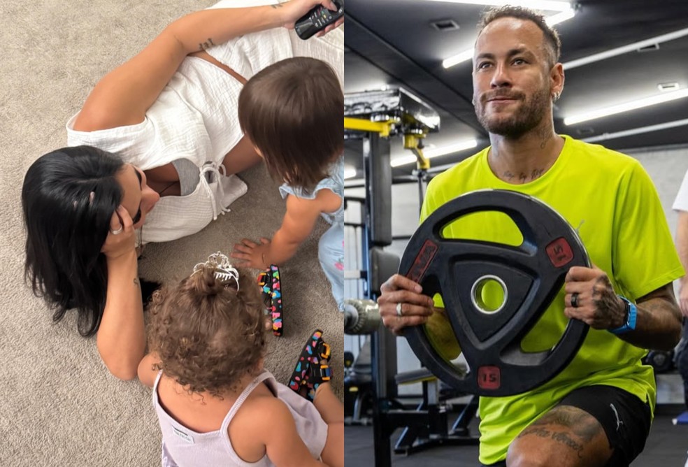 Bruna Biancardi e Neymar com joia na m&atilde;o &mdash; Foto: Reprodu&ccedil;&atilde;o/Instagram