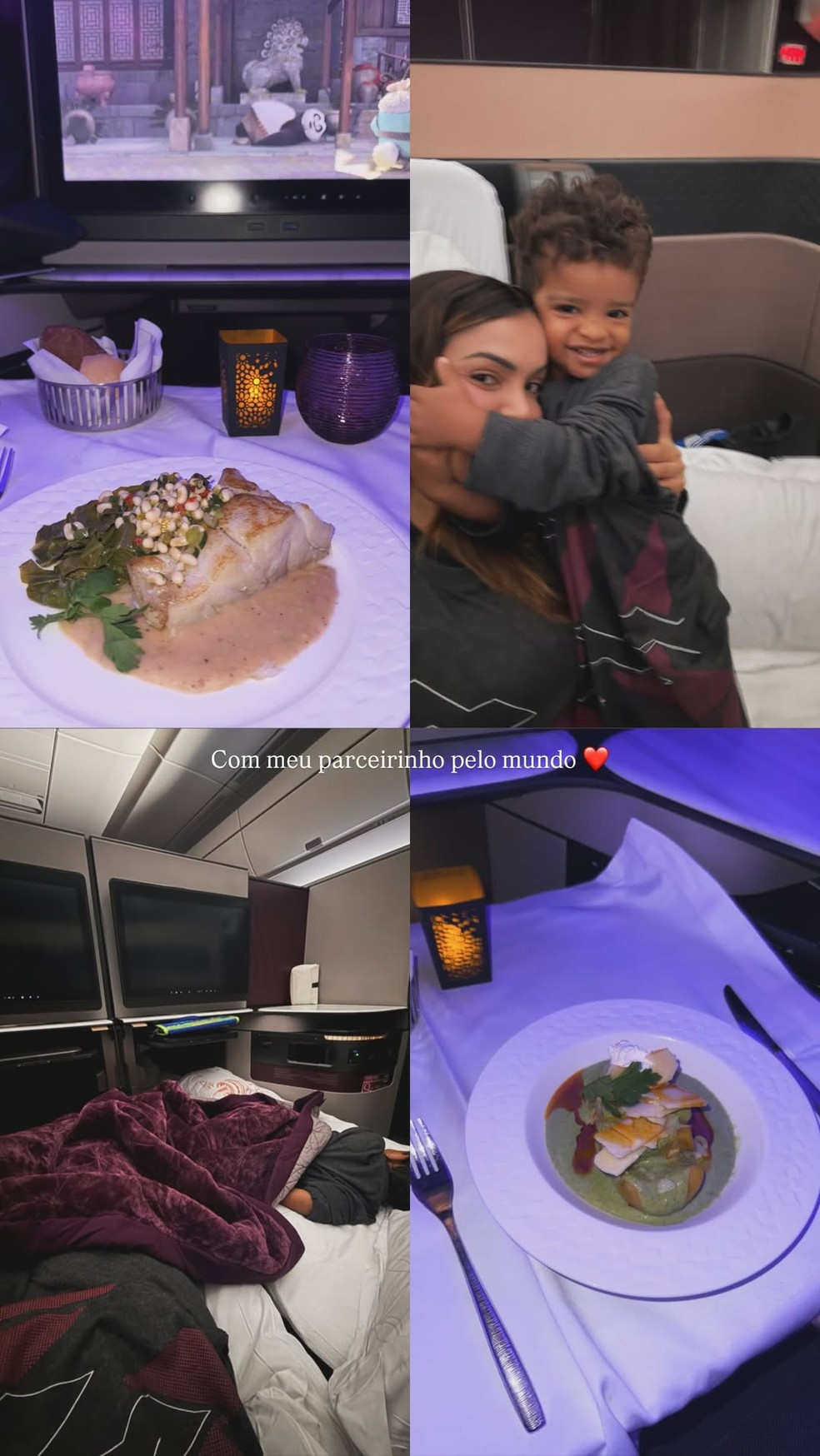 Estela Braga viaja rumo a Doha — Foto: Reprodução/Instagram