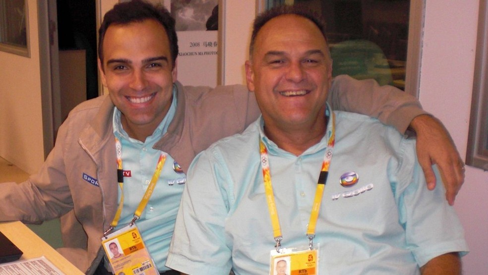 Tadeu Schmidt e o irmão, Oscar Schmidt — Foto: Reprodução/Instagram