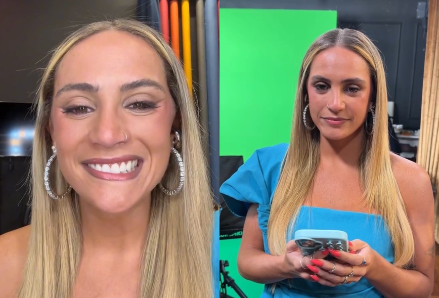 Luisa Périssé mostra sequela de paralisia facial