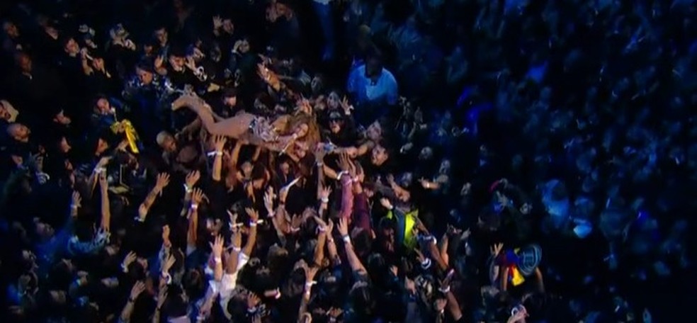 Shakira  no VMA 2023 — Foto: Reprodução/MTV