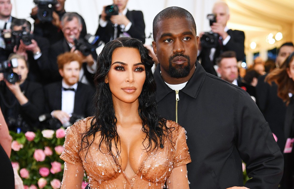Kim Kardashian e Kanye West — Foto: Getty Images