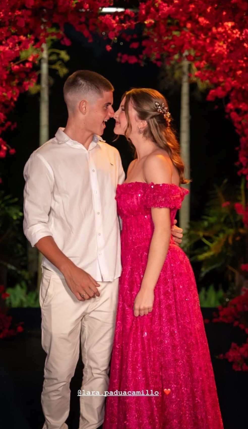 Lara Camillo e Luca Avallone — Foto: Reprodução/Instagram