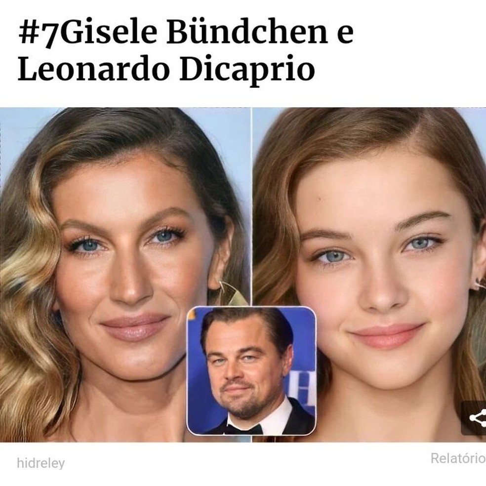 Artista cria com IA como seria filho do ex-casal Gisele Bündchen e Leonardo DiCaprio — Foto: Hidreley Diao