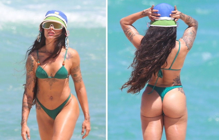 Aline Campos na Praia da Barra da Tijuca