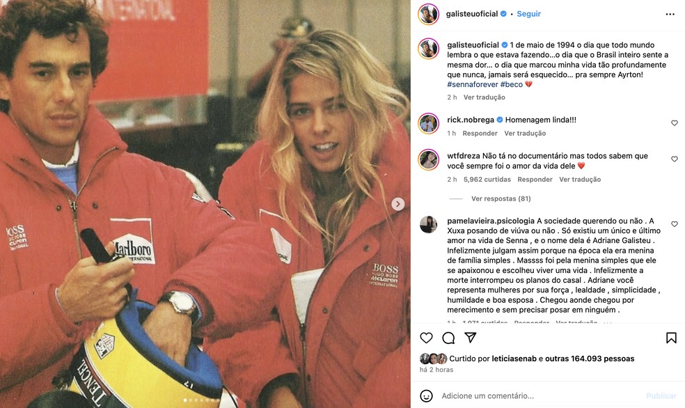 Famosos prestam homenagens a Ayrton Senna 30 anos após a morte do piloto