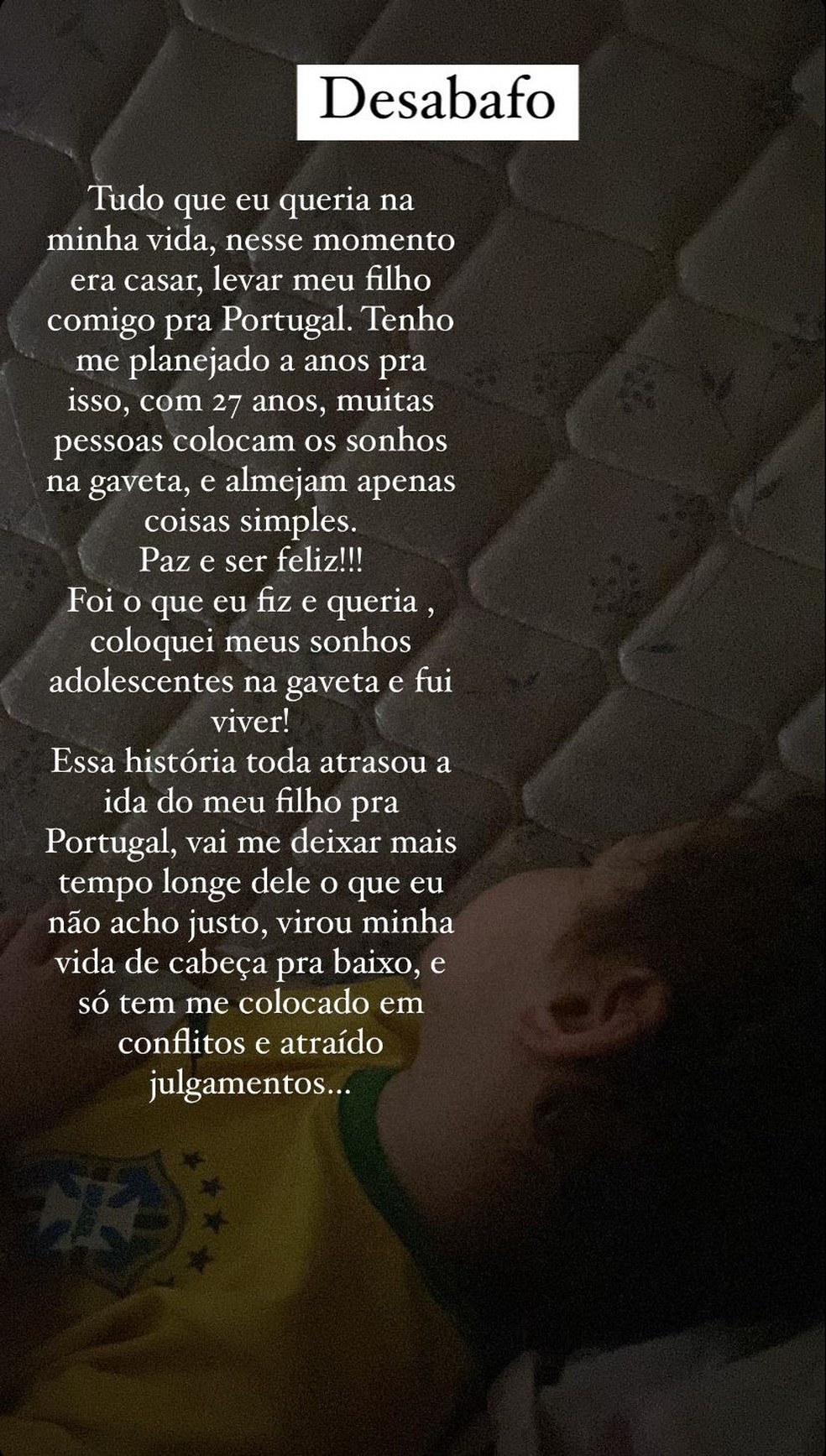 Suposta filha de Leonardo desabafa sobre busca tardia por DNA &mdash; Foto: Reprodu&ccedil;&atilde;o